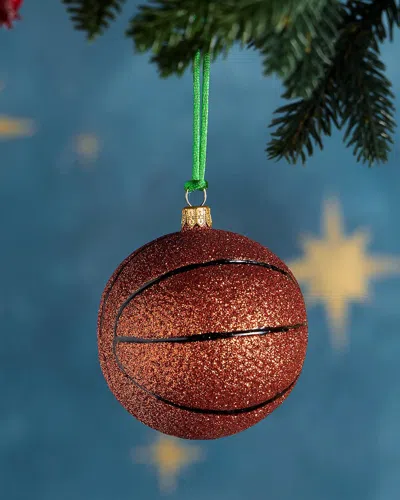 Exclusive Basketball Christmas Ornament In Brown