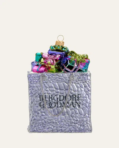 Exclusive Bg Shopping Bag Christmas Ornament In Purple
