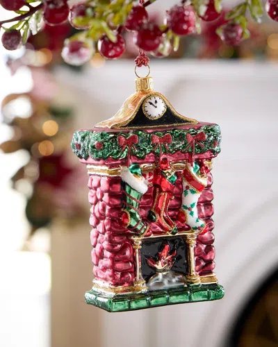 Exclusive Chimney With Stockings Christmas Ornament In Red