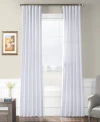 Exclusive Fabrics & Furnishings Crisp White French Linen Room Darkening Curtain In White