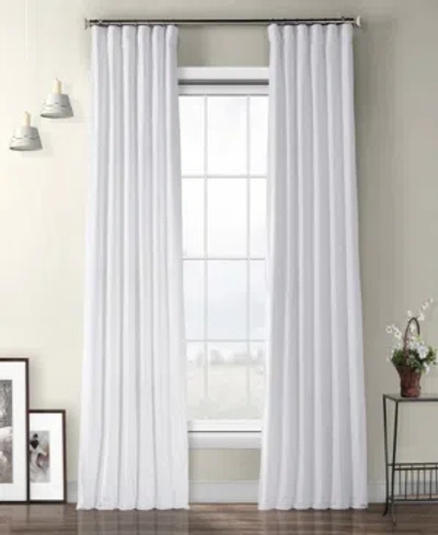 Exclusive Fabrics & Furnishings Heritage Plush Velvet Panel, 50" X 108" In White