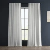 Exclusive Fabrics & Furnishings Rice White Heavy Faux Linen Curtain In White