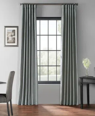 Exclusive Fabrics & Furnishings Vintage Textured Blackout Panel, 50" X 96" In Gray