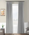 Exclusive Fabrics & Furnishings Vista Grey Textured Bellino Room Darkening Curtain In Grey