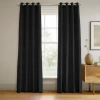 Exclusive Fabrics & Furnishings Signature Blackout Grommet Velvet Panel, 50" X 120" In Black