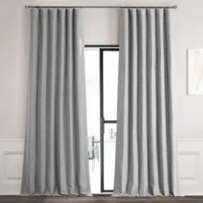 Exclusive Fabrics & Furnishings Whisper White Solid Cotton Hotel Blackout Curtain