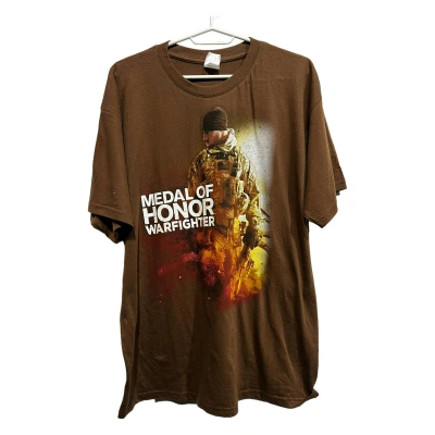 Pre-owned Exclusive Game X Vintage Medal Of Honor Warfighter Vintage Game T Shirt Size L In Brown