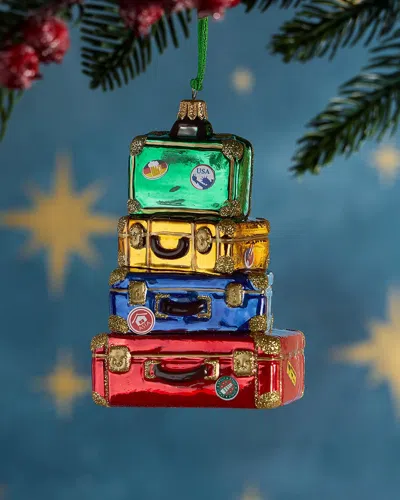 Exclusive Globetrotter Suitcases Christmas Ornament In Multi
