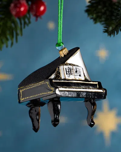 Exclusive Grand Piano Christmas Ornament In Black