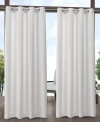 Exclusive Home Aztec Indoor/outdoor Grommet Top Curtain Panel Pair, 54 X 120" In White