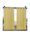 Exclusive Home Biscayne Indoor/outdoor Grommet Top Curtain Panel Pair, 54" X 84" In Yellow