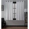 Exclusive Home Curtains Academy Grommet Top Energy Saving 100% Blackout Set Of 2 Curtain Panel In White