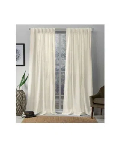 Exclusive Home Curtains Bella Sheer Hidden Tab Top Curtain Panel Pair, 54" X 84" In Ivory
