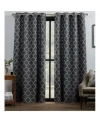 Exclusive Home Curtains Bensen Trellis Blackout Grommet Top Curtain Panel Pair Set Of 2 In Black