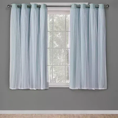 Exclusive Home Curtains Catarina Grommet Top Energy Saving Blackout Set Of 2 Curtain Panel In Green