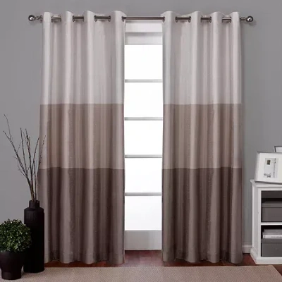 Exclusive Home Curtains Chateau Grommet Top Light-filtering Set Of 2 Curtain Panel In Multi