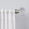Exclusive Home Curtains Crystal Ball 1 In Adjustable Curtain Rod In Silver