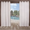 Exclusive Home Curtains Delano Grommet Top Light-filtering Set Of 2 Outdoor Curtain Panel In White
