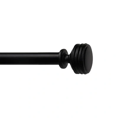 Exclusive Home Curtains Duke 1 In Adjustable Curtain Rod In Black