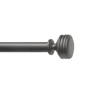 Exclusive Home Curtains Duke 1 In Adjustable Curtain Rod In Gray