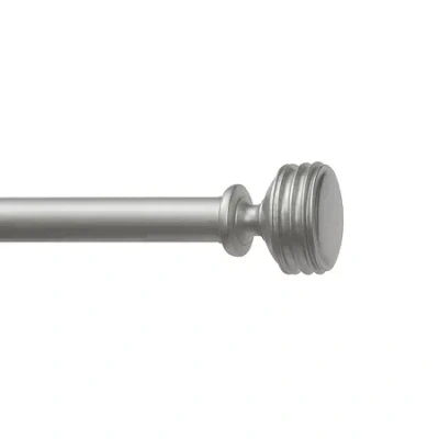 Exclusive Home Curtains Duke 1 In Adjustable Curtain Rod In Silver