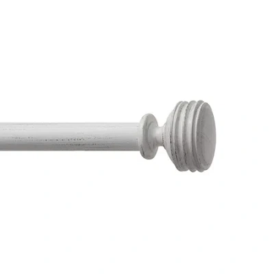 Exclusive Home Curtains Duke 1 In Adjustable Curtain Rod In White
