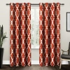 Exclusive Home Curtains Ironwork Grommet Top Energy Saving Blackout Set Of 2 Curtain Panel In Orange