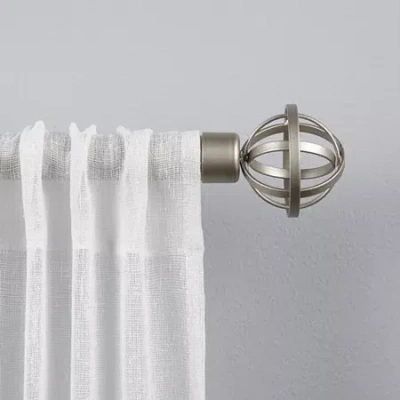 Exclusive Home Curtains Jetson 1 In Adjustable Curtain Rod In Silver