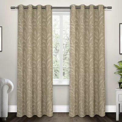 Exclusive Home Curtains Kilberry Grommet Top Room Darkening Set Of 2 Curtain Panel In White