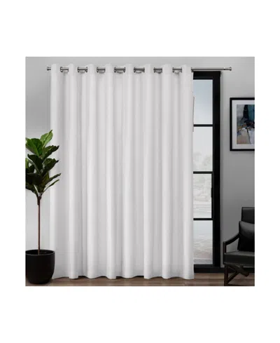 Exclusive Home Curtains Loha Patio Grommet Top Single Curtain Panel, 108" X 96" In White