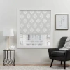 Exclusive Home Curtains Marseilles Damask Cordless Blackout Roman Shade In Gray