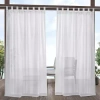 Exclusive Home Curtains Miami Tab Top Light-filtering Set Of 2 Outdoor Curtain Panel In White