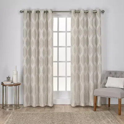 Exclusive Home Curtains Montrose Grommet Top Light-filtering Set Of 2 Curtain Panel In Multi