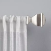 Exclusive Home Curtains Napoleon 1 In Adjustable Curtain Rod In Silver