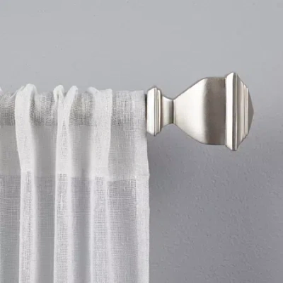Exclusive Home Curtains Napoleon 1 In Adjustable Curtain Rod In Silver
