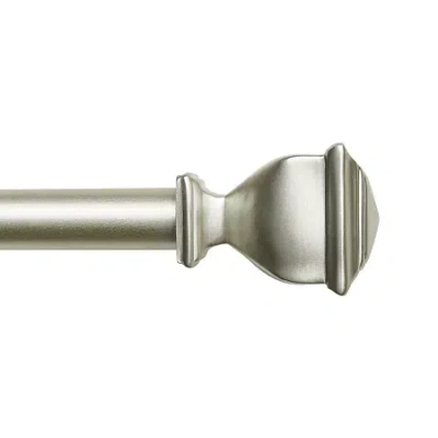 Exclusive Home Curtains Napoleon 1 In Adjustable Curtain Rod In Silver