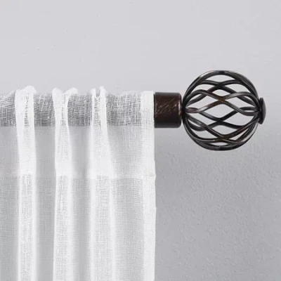 Exclusive Home Curtains Ogee 1 In Adjustable Curtain Rod In Brown