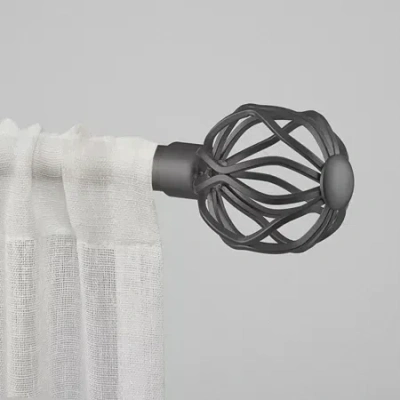 Exclusive Home Curtains Ogee 1 In Adjustable Curtain Rod In Gray