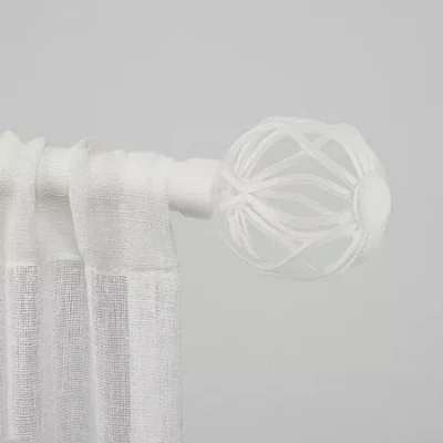 Exclusive Home Curtains Ogee 1 In Adjustable Curtain Rod In White