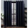 Exclusive Home Curtains Oxford Grommet Top Energy Saving Blackout Set Of 2 Curtain Panel In Blue