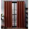 Exclusive Home Curtains Oxford Grommet Top Energy Saving Blackout Set Of 2 Curtain Panel In Orange