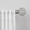 Exclusive Home Curtains Rings 1 In Adjustable Curtain Rod In Silver
