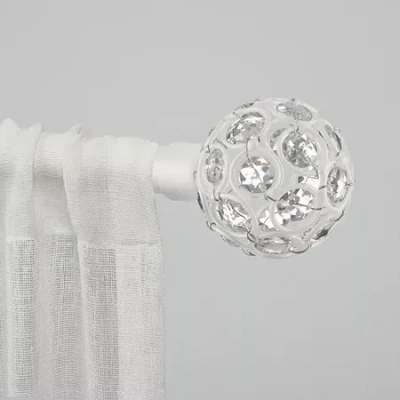 Exclusive Home Curtains Rings 1 In Adjustable Curtain Rod In White