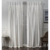 Exclusive Home Curtains Sateen Button Back Tab Energy Saving Blackout Set Of 2 Curtain Panel In Sand