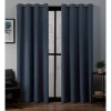Exclusive Home Curtains Sateen Grommet Top Blackout Set Of 2 Curtain Panel In Blue