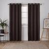 Exclusive Home Curtains Sateen Grommet Top Blackout Set Of 2 Curtain Panel In Brown
