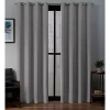 Exclusive Home Curtains Sateen Grommet Top Blackout Set Of 2 Curtain Panel In Gray