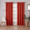 Exclusive Home Curtains Sateen Grommet Top Blackout Set Of 2 Curtain Panel In Orange