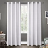 Exclusive Home Curtains Sateen Grommet Top Blackout Set Of 2 Curtain Panel In White