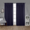 Exclusive Home Curtains Sateen Pinch Pleat Energy Saving Blackout Set Of 2 Curtain Panel In Blue